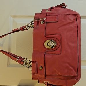 EUC VINTAGE COACH PEONY PINK PEYTON BAG..
